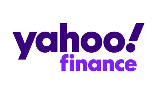 Yahoo Finance logo on a white background